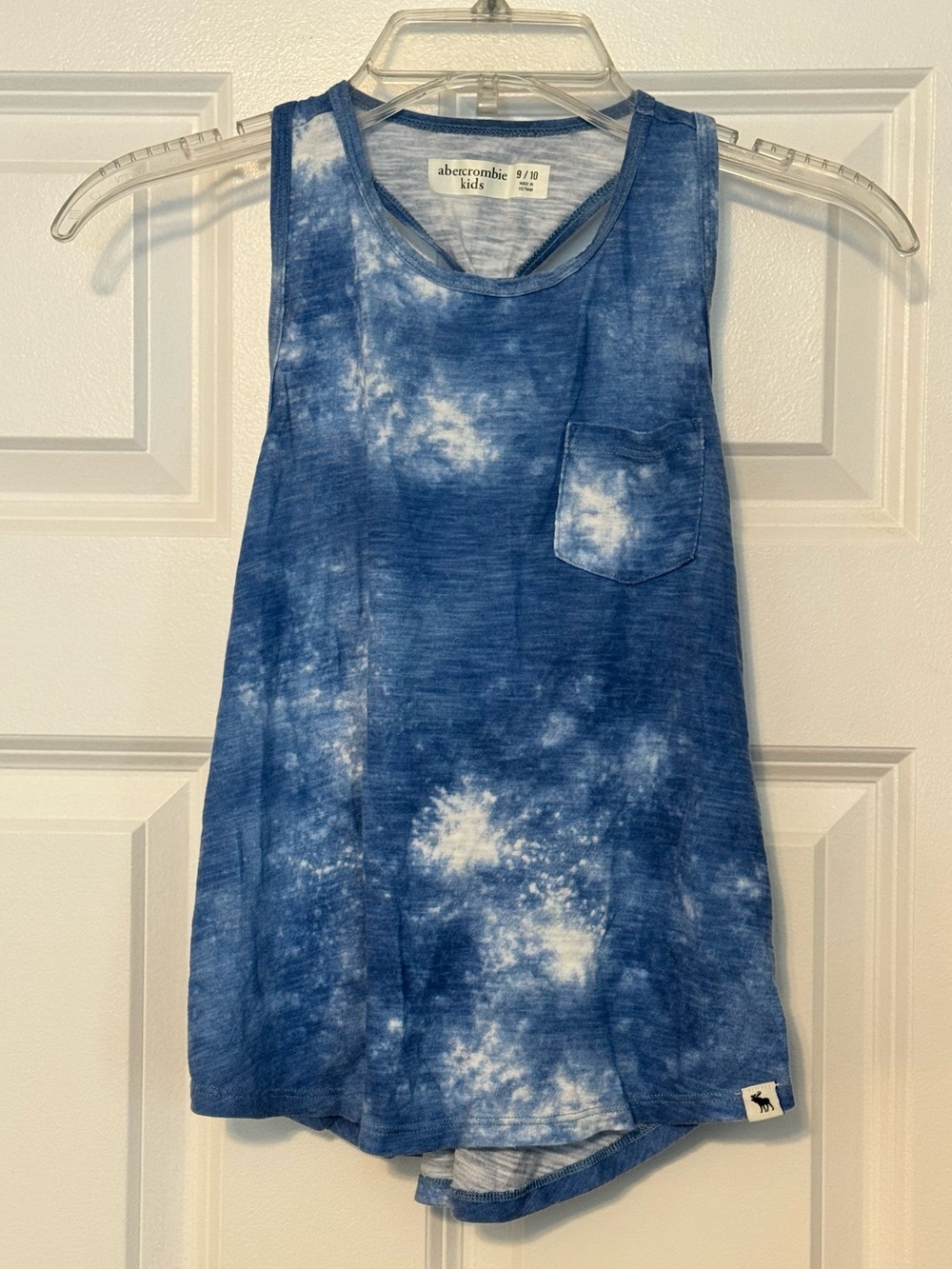 Girl’s Abercrombie Kids Blue Tie-dye Twist Back Racerback Tank Top Size 9/10